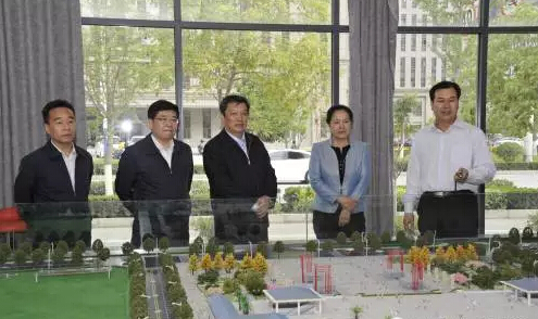 市長陳青，副市長王月成陪同省電力投資集團(tuán)公司總經(jīng)理李輝一行深入階州廣場視察