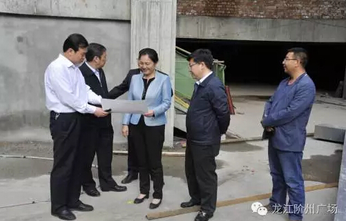 市長陳青，副市長王月成陪同省電力投資集團(tuán)公司總經(jīng)理李輝一行深入階州廣場視察