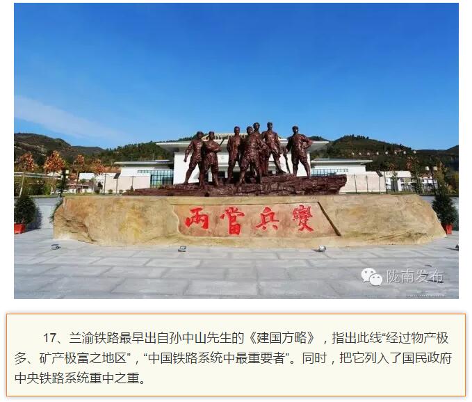 蘭渝鐵路最早由孫中山先生提出？在隴南，你不知道的事兒還有……