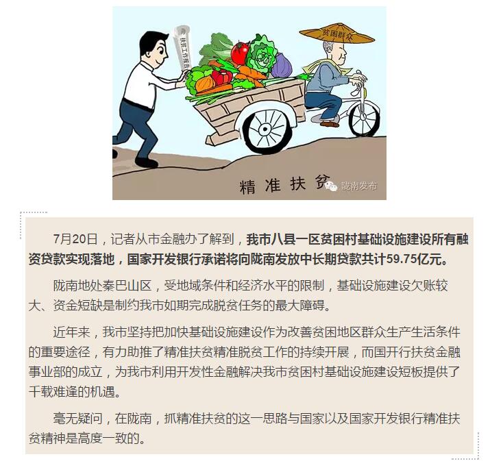 國開行支持貧困村基礎(chǔ)設(shè)施建設(shè)，隴南究竟能分得多大“蛋糕”？