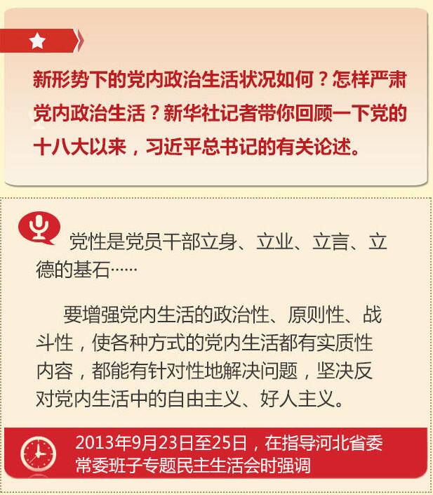 黨的十八大以來習總書記“話”黨內(nèi)政治生活