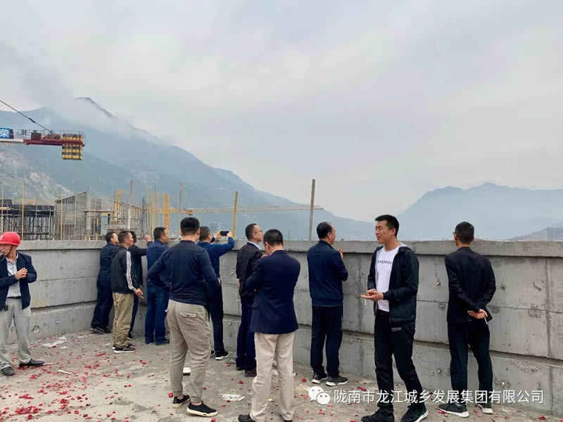 匠心傾注、喜封金頂——龍江?雙子座商住小區(qū)主體順利封頂
