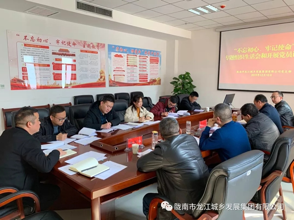 市龍江集團(tuán)黨支部召開“不忘初心、牢記使命”專題組織生活會(huì)和民主評(píng)議黨員會(huì)議